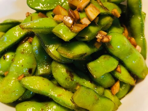 枝豆のペペロンチーノ